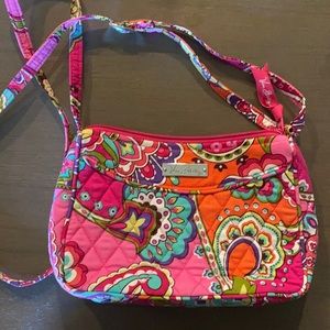 NWOT Vera Bradley Little Crossbody: Pink Swirls
